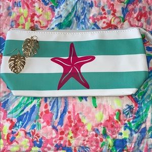 Pretty Summer Pouch and Palm Leaves Earrings 💛